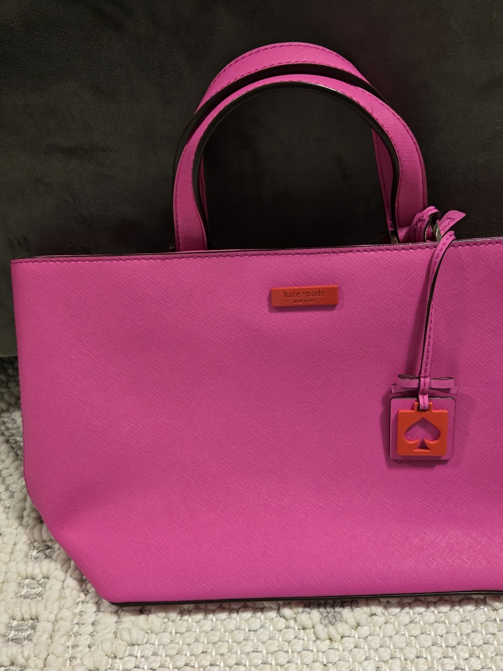 kate spade fuchsia pink tote bag